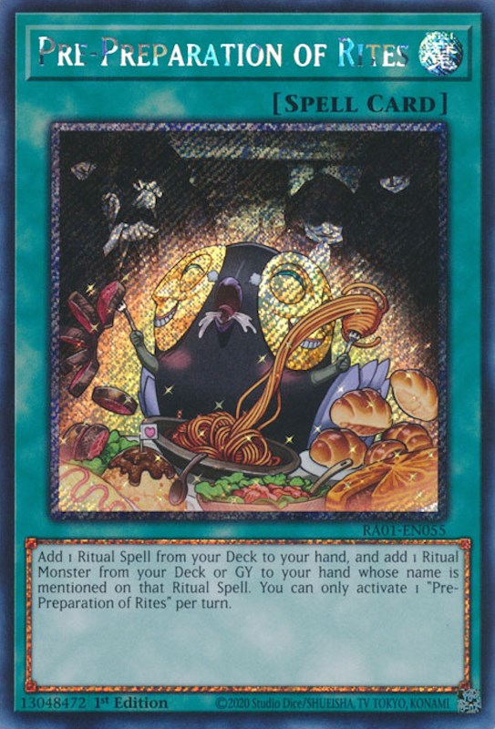 Pre-Preparation of Rites [RA01-EN055] Platinum Secret Rare | Chromatic Games