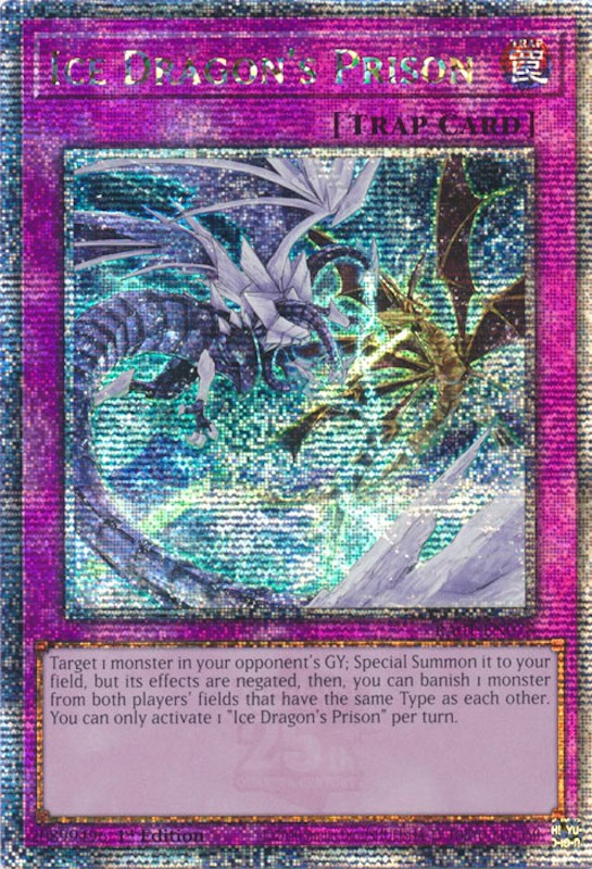 Ice Dragon's Prison [RA01-EN078] Quarter Century Secret Rare | Chromatic Games