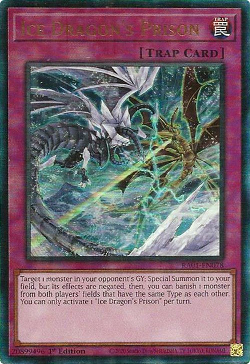 Ice Dragon's Prison [RA01-EN078] Prismatic Ultimate Rare | Chromatic Games