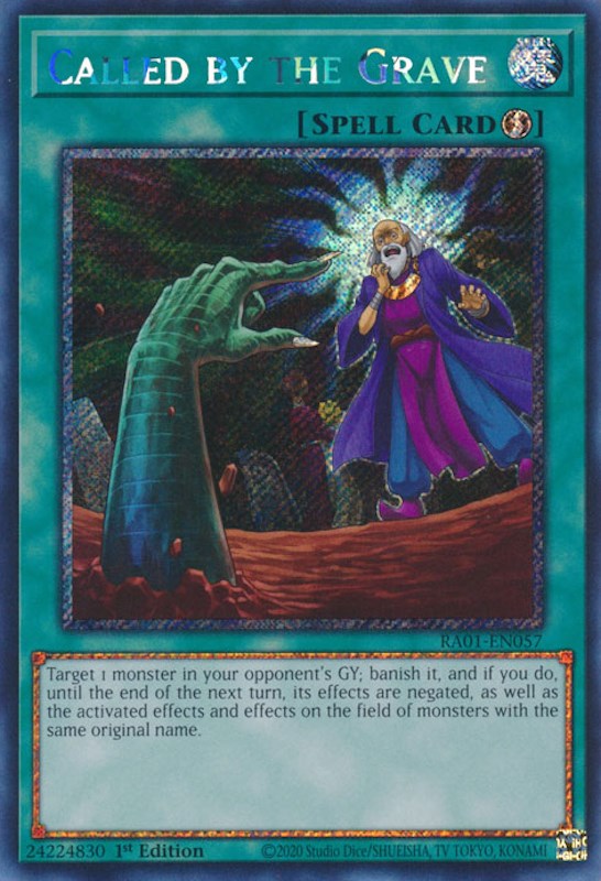 Called by the Grave [RA01-EN057] Platinum Secret Rare | Chromatic Games