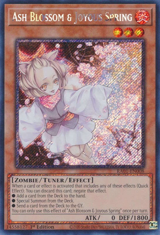 Ash Blossom & Joyous Spring [RA01-EN008] Platinum Secret Rare | Chromatic Games