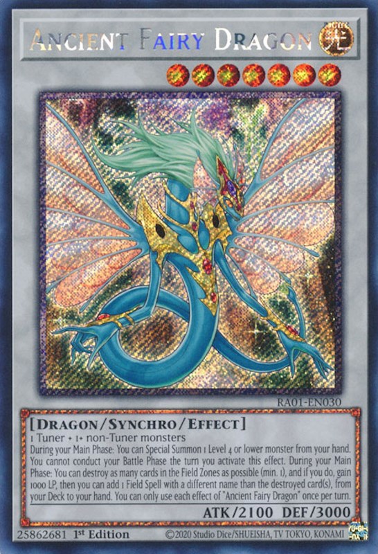 Ancient Fairy Dragon [RA01-EN030] Platinum Secret Rare | Chromatic Games