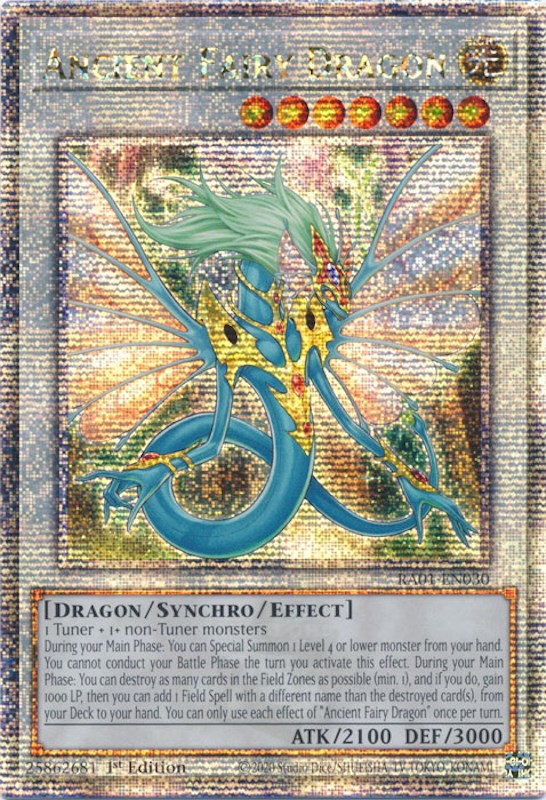 Ancient Fairy Dragon [RA01-EN030] Quarter Century Secret Rare | Chromatic Games