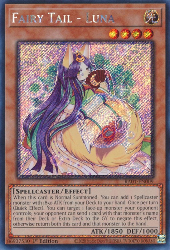 Fairy Tail - Luna [RA01-EN009] Platinum Secret Rare | Chromatic Games