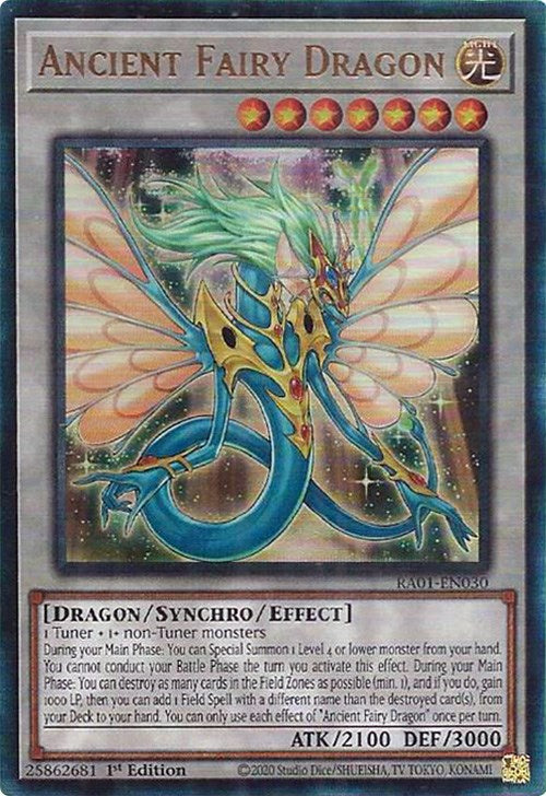 Ancient Fairy Dragon [RA01-EN030] Prismatic Ultimate Rare | Chromatic Games