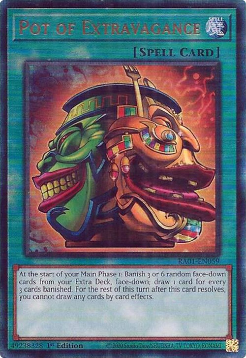 Pot of Extravagance [RA01-EN059] Prismatic Ultimate Rare | Chromatic Games