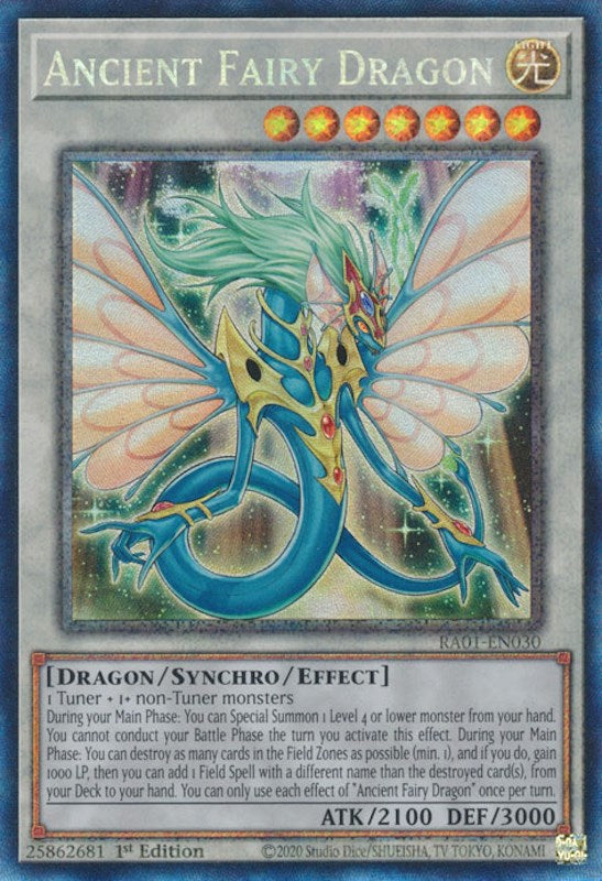 Ancient Fairy Dragon [RA01-EN030] Prismatic Collector's Rare | Chromatic Games