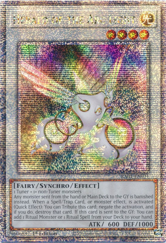 Herald of the Arc Light [RA01-EN031] Quarter Century Secret Rare | Chromatic Games