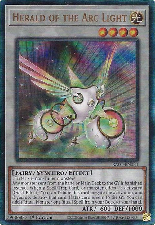 Herald of the Arc Light [RA01-EN031] Prismatic Ultimate Rare | Chromatic Games