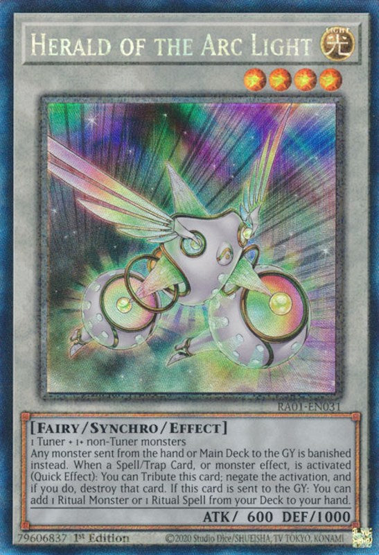 Herald of the Arc Light [RA01-EN031] Prismatic Collector's Rare | Chromatic Games