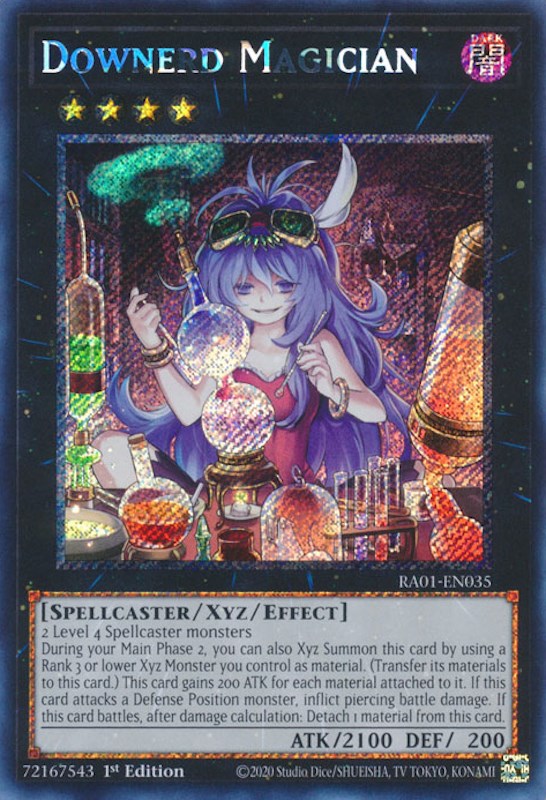 Downerd Magician [RA01-EN035] Platinum Secret Rare | Chromatic Games