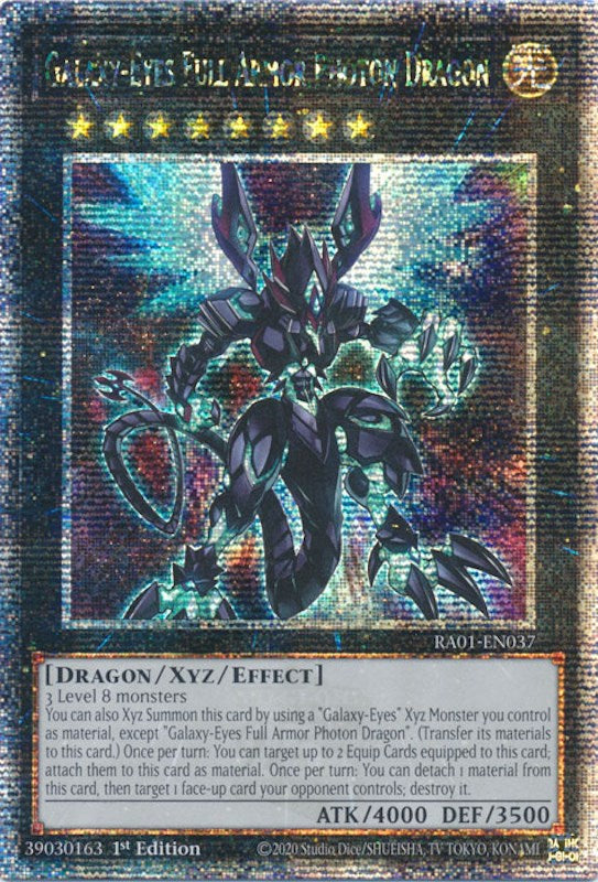 Galaxy-Eyes Full Armor Photon Dragon [RA01-EN037] Quarter Century Secret Rare | Chromatic Games