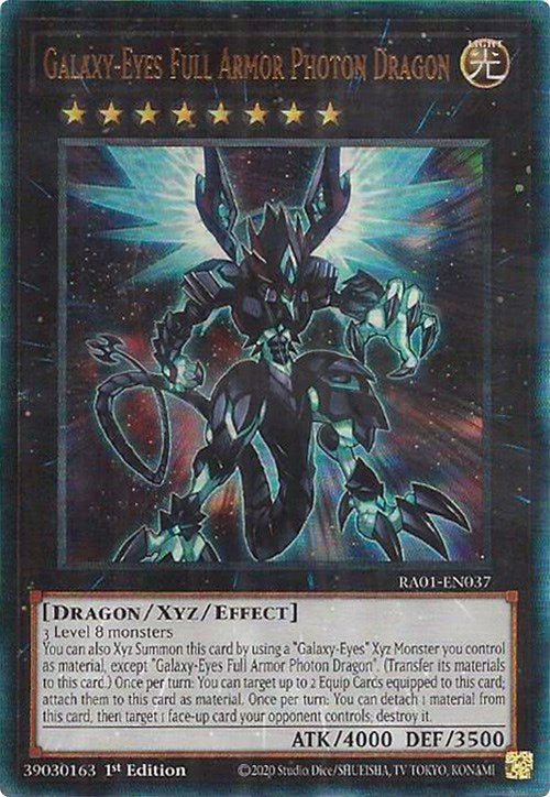 Galaxy-Eyes Full Armor Photon Dragon [RA01-EN037] Prismatic Ultimate Rare | Chromatic Games