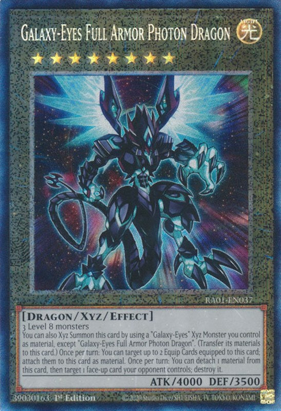 Galaxy-Eyes Full Armor Photon Dragon [RA01-EN037] Prismatic Collector's Rare | Chromatic Games