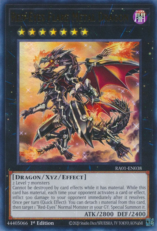 Red-Eyes Flare Metal Dragon [RA01-EN038] Ultra Rare | Chromatic Games