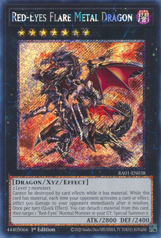 Red-Eyes Flare Metal Dragon [RA01-EN038] Platinum Secret Rare | Chromatic Games