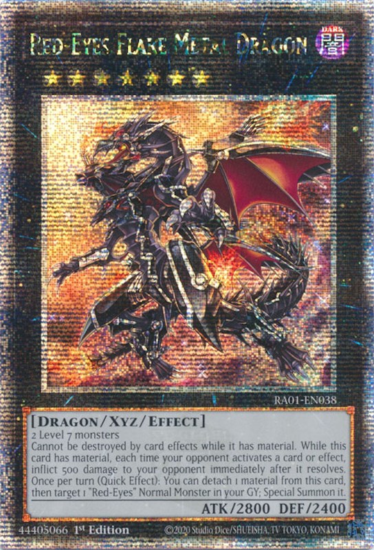 Red-Eyes Flare Metal Dragon [RA01-EN038] Quarter Century Secret Rare | Chromatic Games