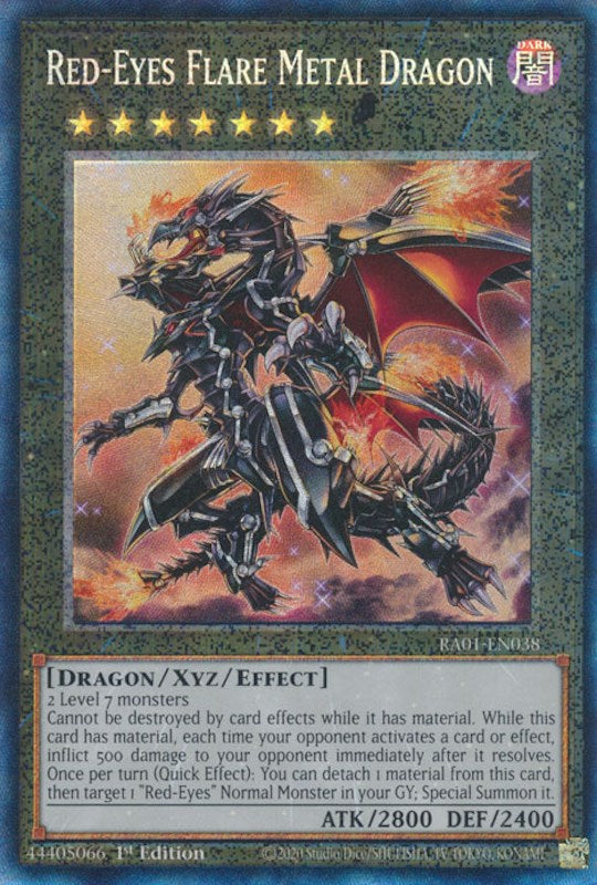 Red-Eyes Flare Metal Dragon [RA01-EN038] Prismatic Collector's Rare | Chromatic Games