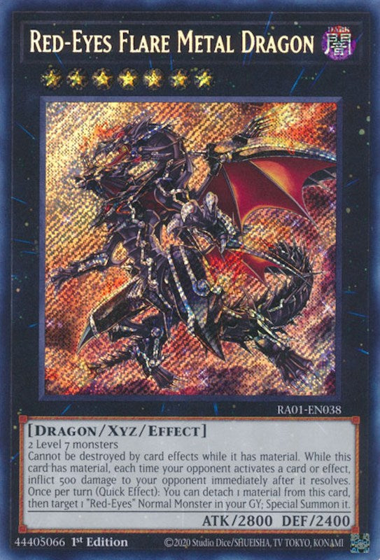 Red-Eyes Flare Metal Dragon [RA01-EN038] Secret Rare | Chromatic Games