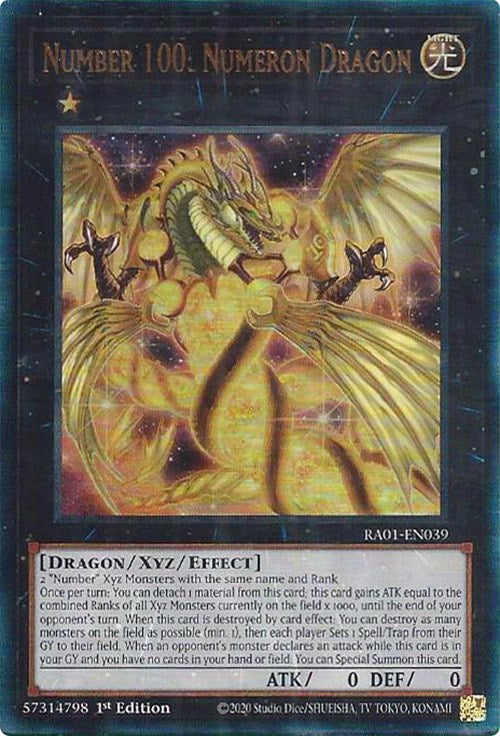 Number 100: Numeron Dragon [RA01-EN039] Prismatic Ultimate Rare | Chromatic Games