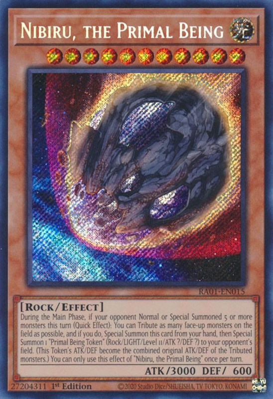 Nibiru, the Primal Being [RA01-EN015] Secret Rare | Chromatic Games