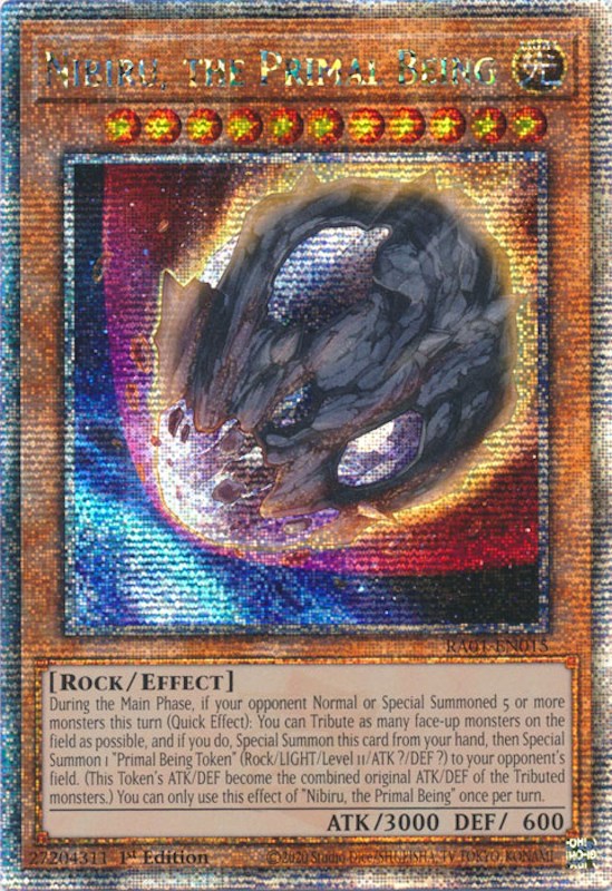 Nibiru, the Primal Being [RA01-EN015] Quarter Century Secret Rare | Chromatic Games