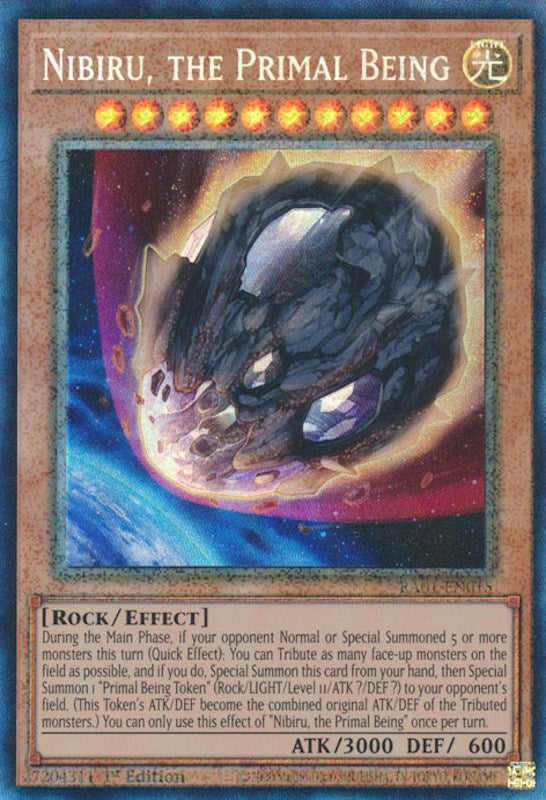 Nibiru, the Primal Being [RA01-EN015] Prismatic Collector's Rare | Chromatic Games