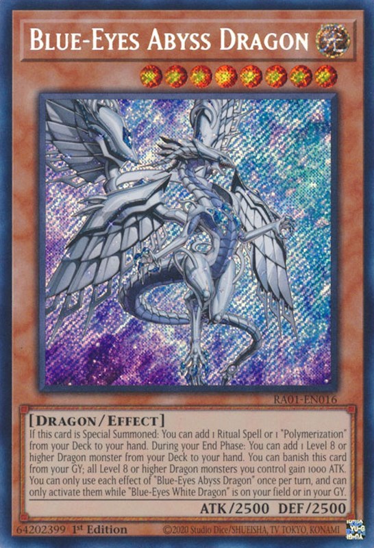 Blue-Eyes Abyss Dragon [RA01-EN016] Secret Rare | Chromatic Games