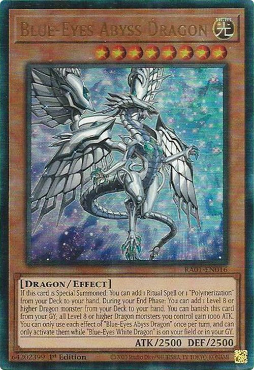 Blue-Eyes Abyss Dragon [RA01-EN016] Prismatic Ultimate Rare | Chromatic Games