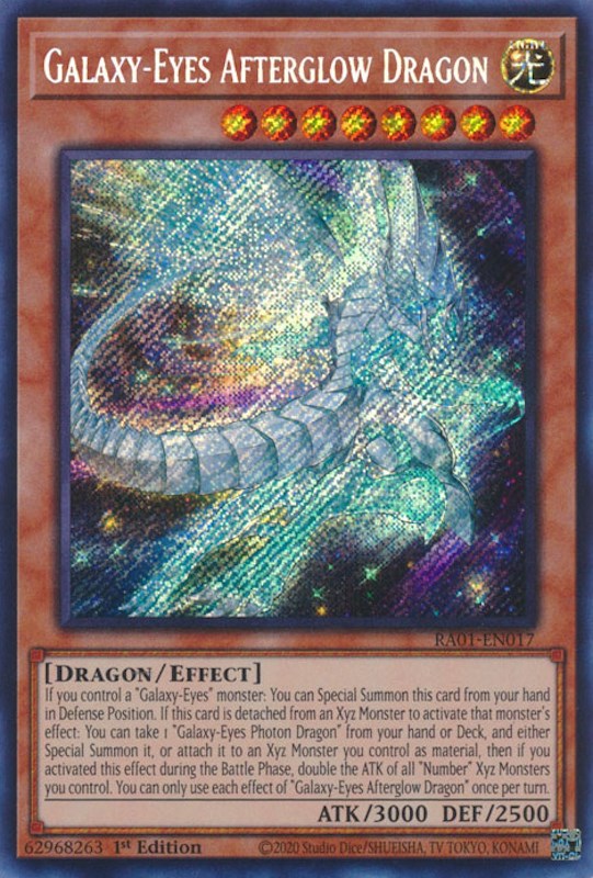 Galaxy-Eyes Afterglow Dragon [RA01-EN017] Secret Rare | Chromatic Games