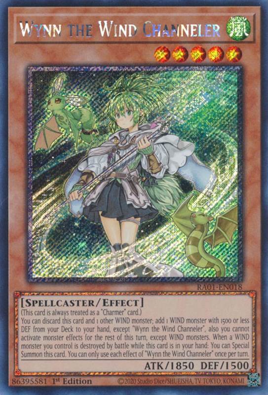 Wynn the Wind Channeler [RA01-EN018] Platinum Secret Rare | Chromatic Games