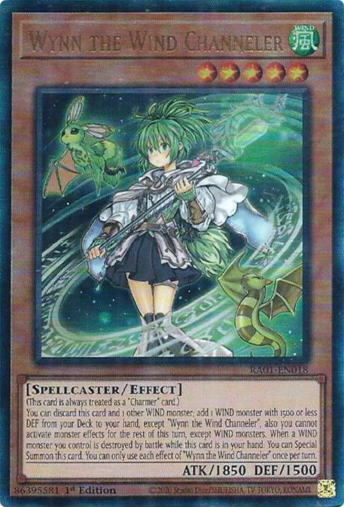 Wynn the Wind Channeler [RA01-EN018] Prismatic Ultimate Rare | Chromatic Games