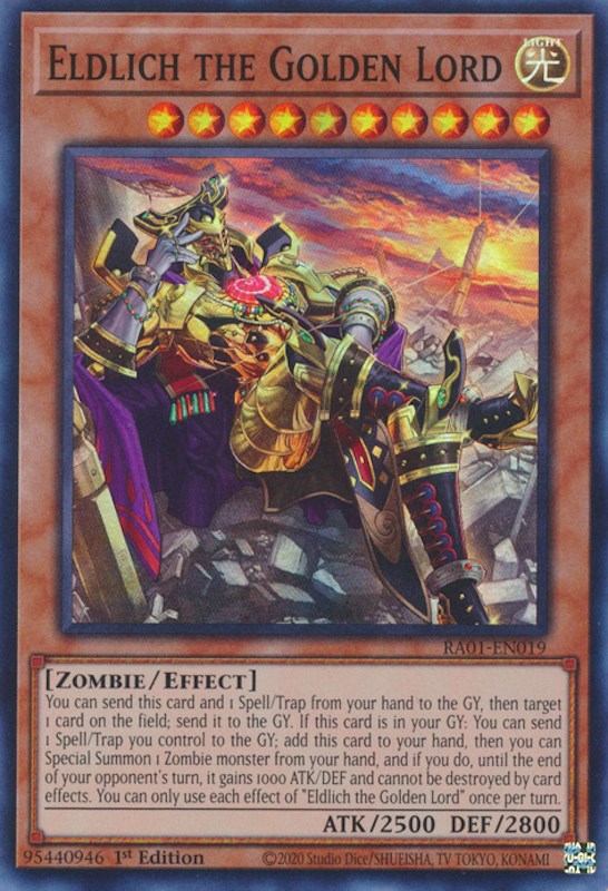 Eldlich the Golden Lord (Alternate Art) [RA01-EN019] Super Rare | Chromatic Games