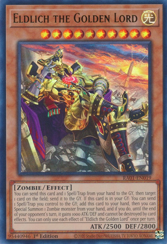 Eldlich the Golden Lord (Alternate Art) [RA01-EN019] Ultra Rare | Chromatic Games