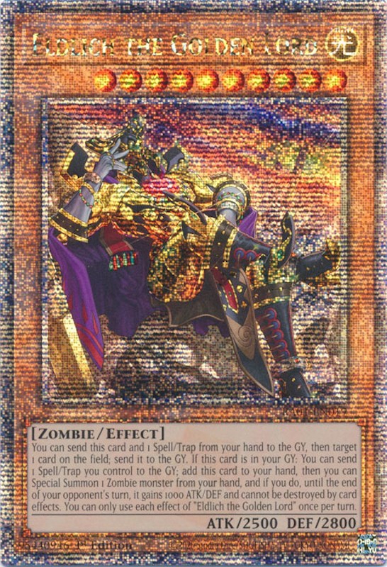 Eldlich the Golden Lord (Alternate Art) [RA01-EN019] Quarter Century Secret Rare | Chromatic Games