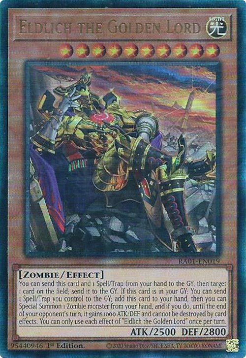 Eldlich the Golden Lord (Alternate Art) [RA01-EN019] Prismatic Ultimate Rare | Chromatic Games