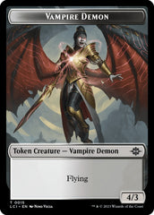 Vampire // Vampire Demon Double-Sided Token [The Lost Caverns of Ixalan Tokens] | Chromatic Games