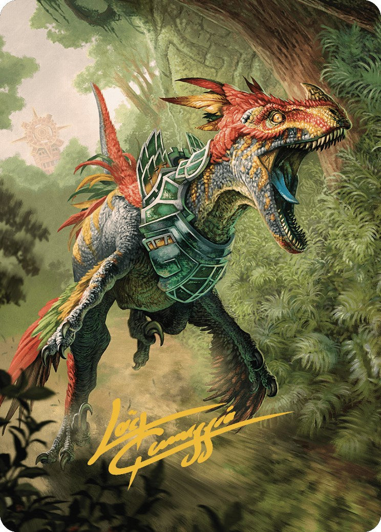 Dinosaur Token Art Card (Gold-Stamped Signature) [The Lost Caverns of Ixalan Art Series] | Chromatic Games