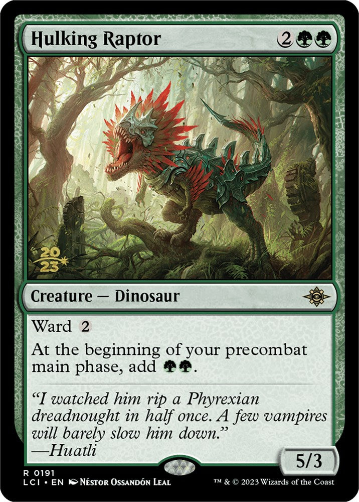 Hulking Raptor [The Lost Caverns of Ixalan Prerelease Cards] | Chromatic Games