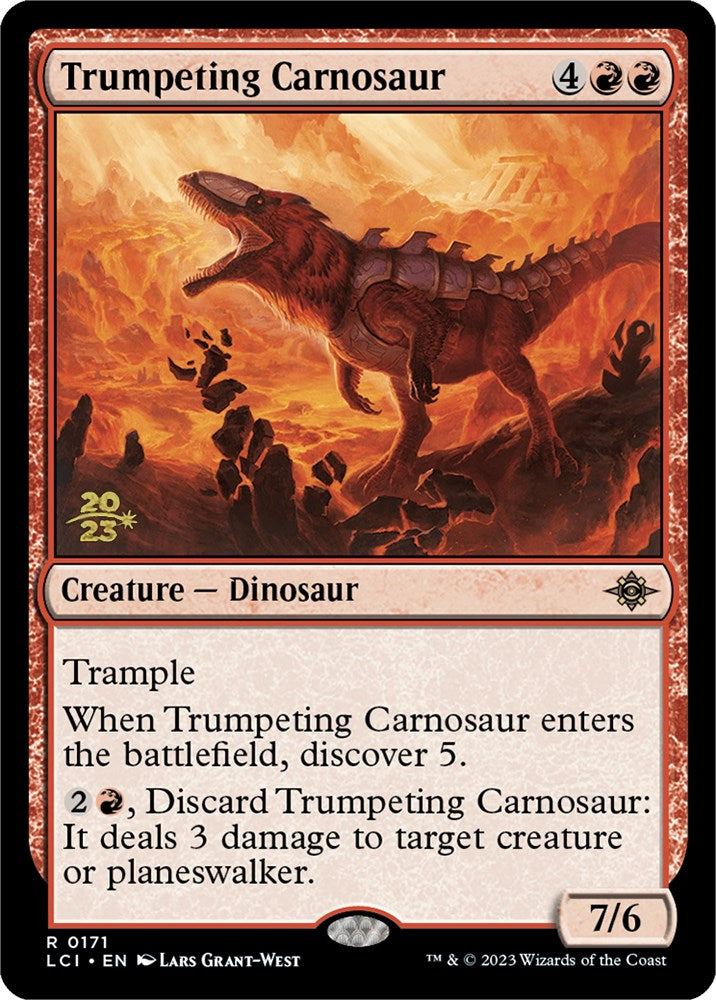 Trumpeting Carnosaur [The Lost Caverns of Ixalan Prerelease Cards] | Chromatic Games