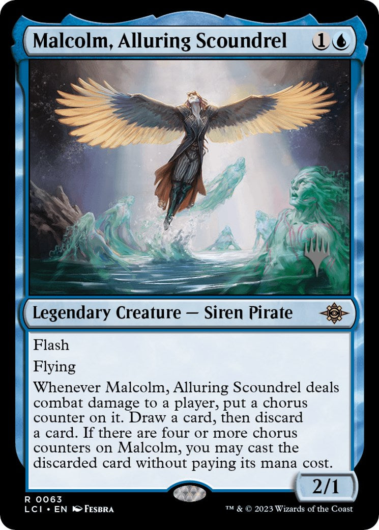 Malcolm, Alluring Scoundrel (Promo Pack) [The Lost Caverns of Ixalan Promos] | Chromatic Games