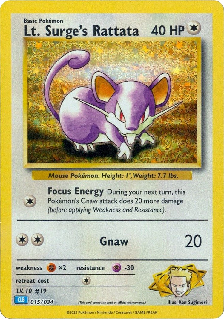 Lt. Surge's Rattata [Trading Card Game Classic] | Chromatic Games