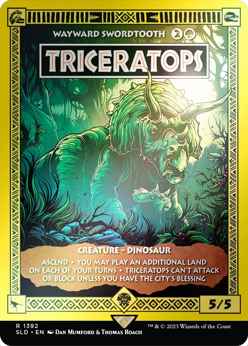 Triceratops - Wayward Swordtooth (Rainbow Foil) [Secret Lair Drop Series] | Chromatic Games