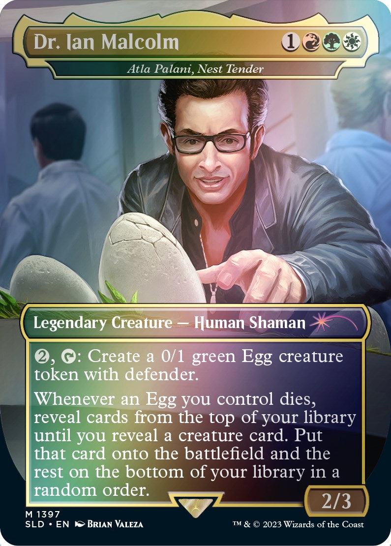 Dr. Ian Malcolm - Atla Palani, Nest Tender (Rainbow Foil) [Secret Lair Drop Series] | Chromatic Games