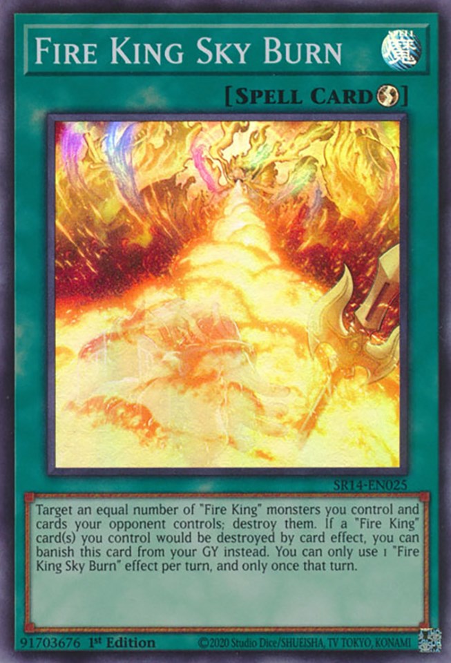 Fire King Sky Burn [SR14-EN025] Super Rare | Chromatic Games