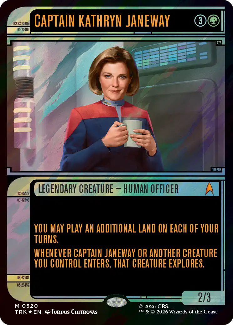 Captain Kathryn Janeway (Showcase) (Surge Foil) [Star Trek] | Chromatic Games