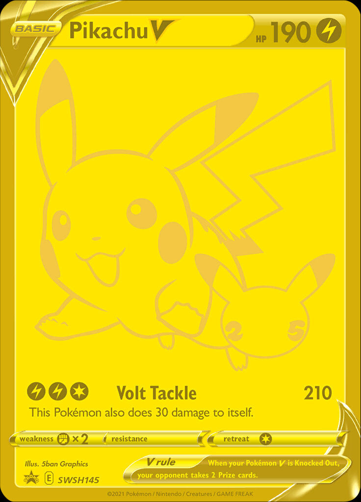 Pikachu V (SWSH145) (Celebrations) [Sword & Shield: Black Star Promos] | Chromatic Games