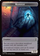 Elemental (0020) // Manifest Double-Sided Token [Secrets of Strixhaven Commander Tokens] | Chromatic Games