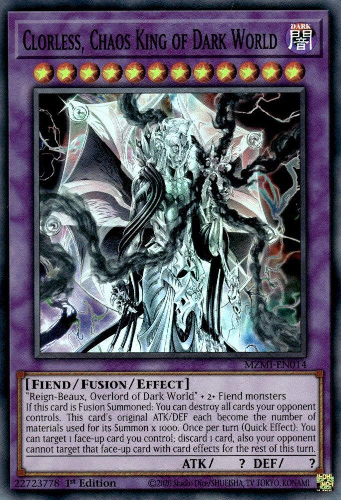 Clorless, Chaos King of Dark World [MZMI-EN014] Super Rare | Chromatic Games