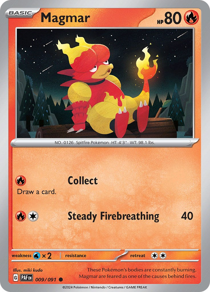 Magmar (009/091) [Scarlet & Violet: Paldean Fates] | Chromatic Games